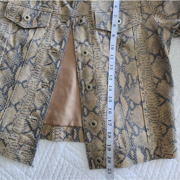 Colebrook and Co leather snake print jacket - Picture 7 of 10
